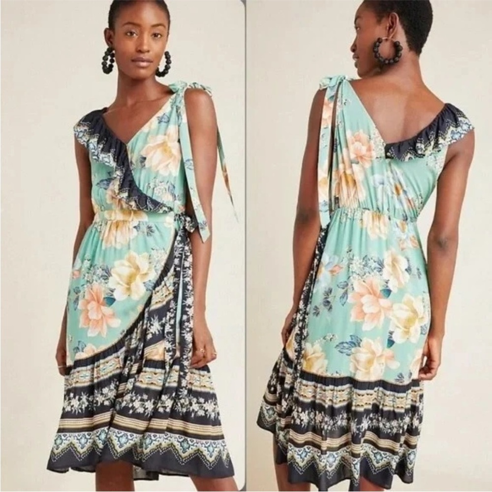 Anthropologie x FARM RIO Monica Wrap Dress Size Small Petite NWT